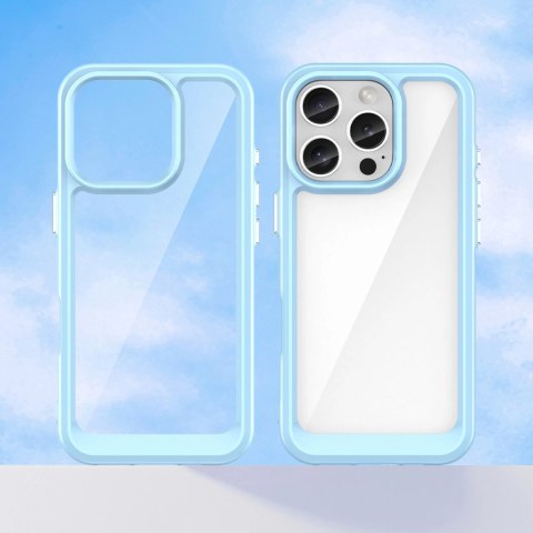 Etui Outer Space Case z żelową ramką do iPhone 16 Pro - niebieskie Etui Outer Space Case z żelową ramką do iPhone 16 Pro - niebieskie