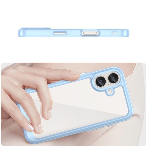 Etui Outer Space Case z żelową ramką do iPhone 16 - niebieskie Etui Outer Space Case z żelową ramką do iPhone 16 - niebieskie