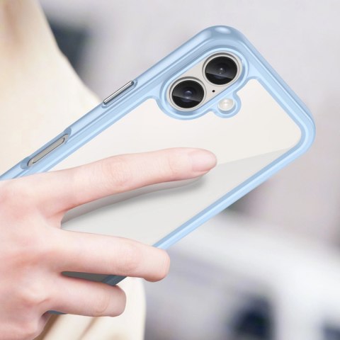 Etui Outer Space Case z żelową ramką do iPhone 16 - niebieskie Etui Outer Space Case z żelową ramką do iPhone 16 - niebieskie
