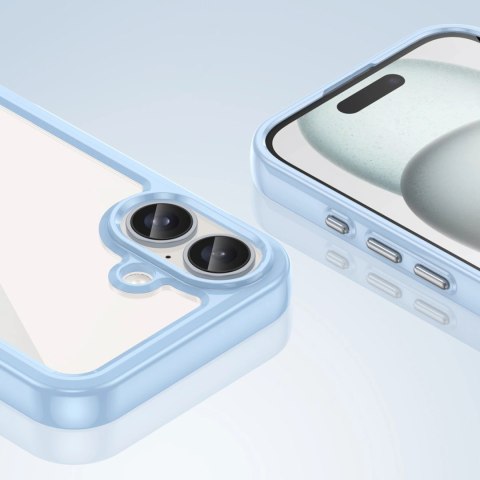 Etui Outer Space Case z żelową ramką do iPhone 16 - niebieskie Etui Outer Space Case z żelową ramką do iPhone 16 - niebieskie