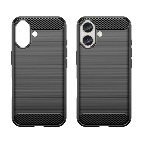 Etui silikonowe Carbon Case do iPhone 16 Plus - czarne Etui silikonowe Carbon Case do iPhone 16 Plus - czarne