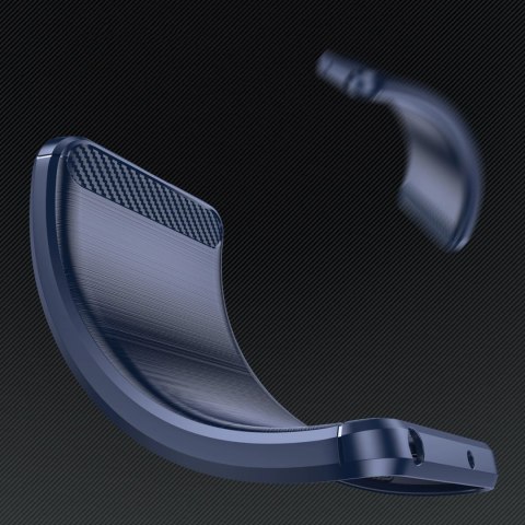 Etui silikonowe Carbon Case do iPhone 16 Pro - niebieskie Etui silikonowe Carbon Case do iPhone 16 Pro - niebieskie