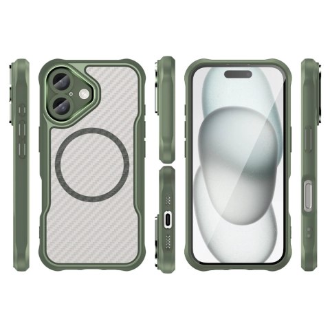 Etui silikonowe Leading Series MagSafe do iPhone 16 Plus - zielone Etui silikonowe Leading Series MagSafe do iPhone 16 Plus - zielone