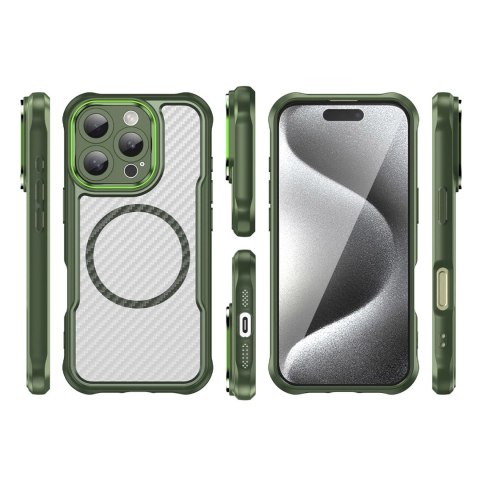 Etui silikonowe Leading Series MagSafe do iPhone 16 Pro Max - zielone Etui silikonowe Leading Series MagSafe do iPhone 16 Pro Max - zielone