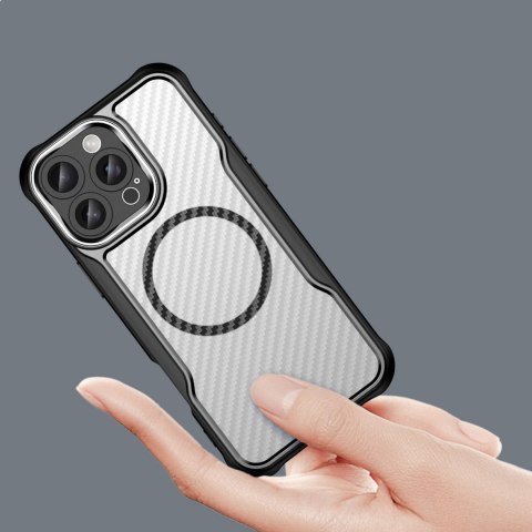 Etui silikonowe Leading Series MagSafe do iPhone 16 Pro - czarne Etui silikonowe Leading Series MagSafe do iPhone 16 Pro - czarne
