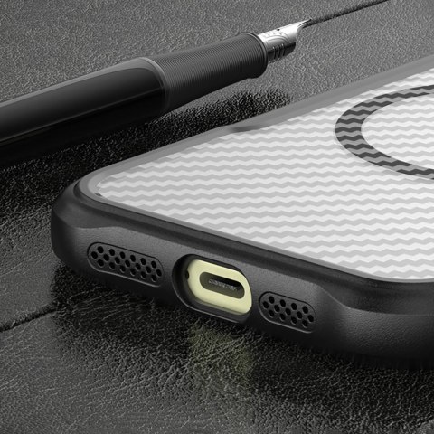 Etui silikonowe Leading Series MagSafe do iPhone 16 Pro - czarne Etui silikonowe Leading Series MagSafe do iPhone 16 Pro - czarne