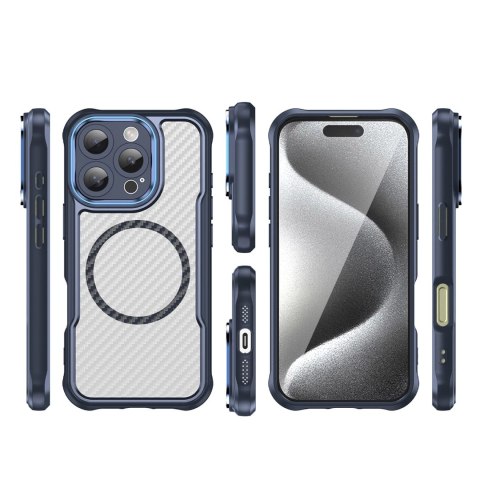 Etui silikonowe Leading Series MagSafe do iPhone 16 Pro - niebieskie Etui silikonowe Leading Series MagSafe do iPhone 16 Pro - niebieskie