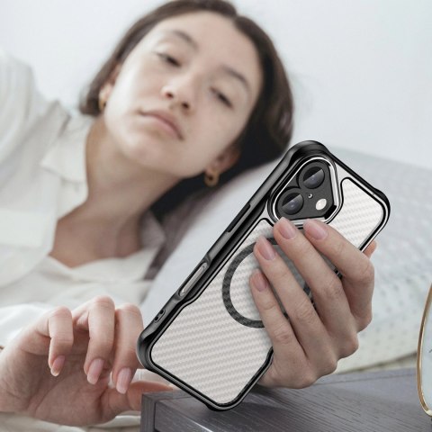 Etui silikonowe Leading Series MagSafe do iPhone 16 - czarne Etui silikonowe Leading Series MagSafe do iPhone 16 - czarne