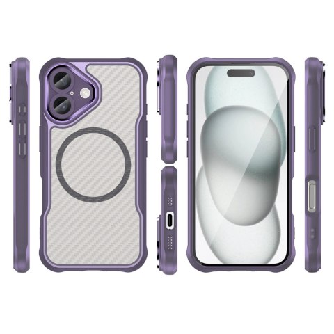 Etui silikonowe Leading Series MagSafe do iPhone 16 - fioletowe Etui silikonowe Leading Series MagSafe do iPhone 16 - fioletowe