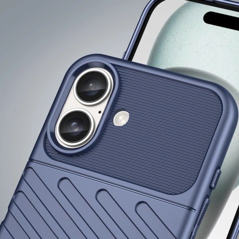 Etui silikonowe Thunder Case do iPhone 16 Plus - niebieskie Etui silikonowe Thunder Case do iPhone 16 Plus - niebieskie