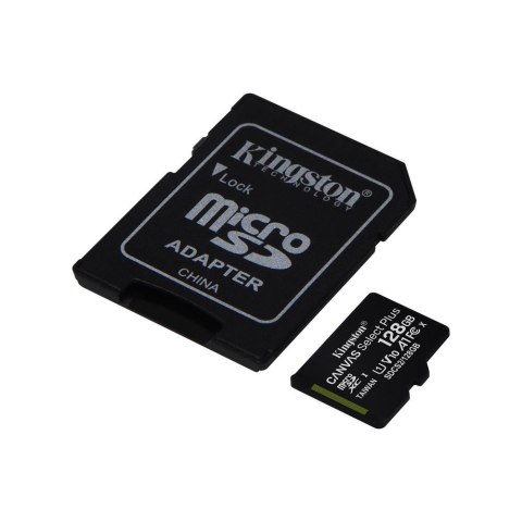 Kingston karta pamięci 128GB microSDXC Canvas Select Plus kl. 10 UHS-I 100 MB/s + adapter Kingston karta pamięci 128GB microSDXC Canvas Select Plus kl. 10 UHS-I 100 MB/s + adapter
