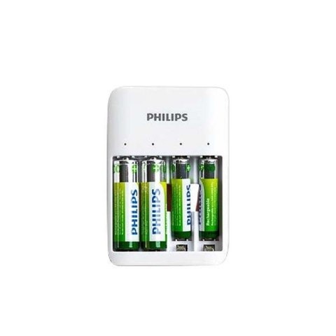 PHILIPS Czterokanałowa ładowarka do akumulatorów NiMH USB + 2xAA 1300mAh + 2xAAA 700mAh PHILIPS Czterokanałowa ładowarka do akumulatorów NiMH USB + 2xAA 1300mAh + 2xAAA 700mAh