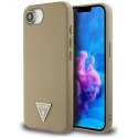 Guess Nakładka HC MagSafe Grained PU Triangle Logo do iPhone 16e Brązowa Guess Nakładka HC MagSafe Grained PU Triangle Logo do iPhone 16e Brązowa