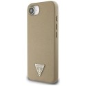Guess Nakładka HC MagSafe Grained PU Triangle Logo do iPhone 16e Brązowa Guess Nakładka HC MagSafe Grained PU Triangle Logo do iPhone 16e Brązowa