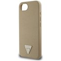 Guess Nakładka HC MagSafe Grained PU Triangle Logo do iPhone 16e Brązowa Guess Nakładka HC MagSafe Grained PU Triangle Logo do iPhone 16e Brązowa