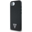 Guess Nakładka HC MagSafe Grained PU Triangle Logo do iPhone 16e Czarna Guess Nakładka HC MagSafe Grained PU Triangle Logo do iPhone 16e Czarna