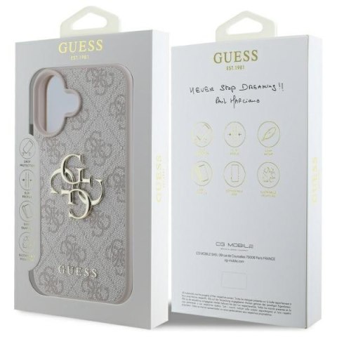 Guess nakładka 4G Big Logo do iPhone 16 Plus 6,7" GUHCP16M4GMGPI różowa Guess nakładka 4G Big Logo do iPhone 16 Plus 6,7" GUHCP16M4GMGPI różowa