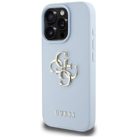 Guess nakładka Hardcase PU Grained Big 4G and Classic Logo do iPhone 16 Pro Max 6,9" Niebieska Guess nakładka Hardcase PU Grained Big 4G and Classic Logo do iPhone 16 Pro Max 6,9" Niebieska