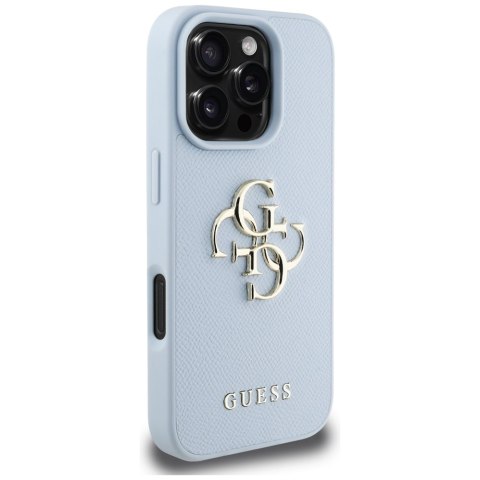 Guess nakładka Hardcase PU Grained Big 4G and Classic Logo do iPhone 16 Pro Max 6,9" Niebieska Guess nakładka Hardcase PU Grained Big 4G and Classic Logo do iPhone 16 Pro Max 6,9" Niebieska