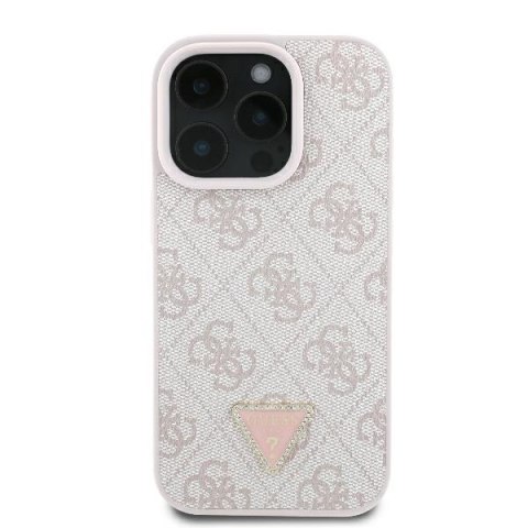 Guess nakładka Leather Metal Logo Strass Crossbody do iPhone 16 Pro Max 6,9" GUHCP16XP4TDSCPP różowa Guess nakładka Leather Metal Logo Strass Crossbody do iPhone 16 Pro Max 6,9" GUHCP16XP4TDSCPP różowa