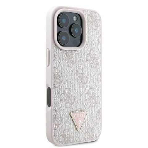Guess nakładka Leather Metal Logo Strass Crossbody do iPhone 16 Pro Max 6,9" GUHCP16XP4TDSCPP różowa Guess nakładka Leather Metal Logo Strass Crossbody do iPhone 16 Pro Max 6,9" GUHCP16XP4TDSCPP różowa