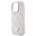 Guess nakładka Leather Metal Logo Strass Crossbody do iPhone 16 Pro Max 6,9" GUHCP16XP4TDSCPP różowa