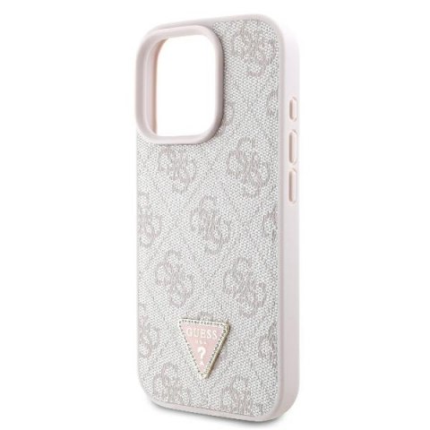 Guess nakładka Leather Metal Logo Strass Crossbody do iPhone 16 Pro Max 6,9" GUHCP16XP4TDSCPP różowa Guess nakładka Leather Metal Logo Strass Crossbody do iPhone 16 Pro Max 6,9" GUHCP16XP4TDSCPP różowa