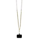 Guess nakładka Leather Metal Logo Strass Crossbody do iPhone 16 Pro Max 6,9" GUHCP16XP4TDSCPP różowa
