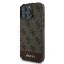 Guess nakładka do iPhone 16 Pro 6,3" GUHCP16LG4GLBR brązowa hardcase 4G Bottom Stripe Guess nakładka do iPhone 16 Pro 6,3" GUHCP16LG4GLBR brązowa hardcase 4G Bottom Stripe