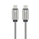 Kabel USB C do USB C Forcell F-Energy QC4.0 PD 3A 60W Metal 1 m C237 srebrny