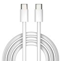 Kabel Typ C do Typ C PD 40W HD23 2 m biały Kabel Typ C do Typ C PD 40W HD23 2 m biały