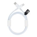 Kabel Typ C do Typ C PD 40W HD23 2 m biały Kabel Typ C do Typ C PD 40W HD23 2 m biały