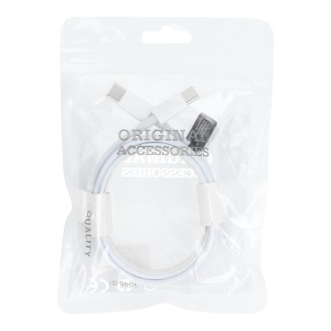 Kabel Typ C do Typ C PD 40W HD23 2 m biały Kabel Typ C do Typ C PD 40W HD23 2 m biały
