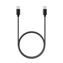 Kabel Typ C do Typ C PD QC 3A 60W C296 (długa końcówka 8mm) 1 m czarny Kabel Typ C do Typ C PD QC 3A 60W C296 (długa końcówka 8mm) 1 m czarny