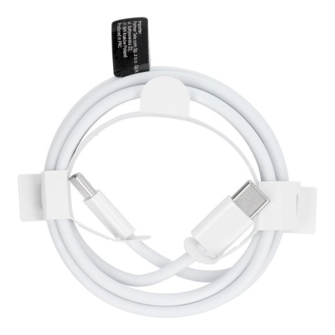 Kabel Typ C do Typ C PD QC3.0 3A 30W HD26 1 m biały Kabel Typ C do Typ C PD QC3.0 3A 30W HD26 1 m biały