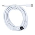 Kabel Typ C do Typ C PD QC3.0 3A 30W HD26 3 m biały Kabel Typ C do Typ C PD QC3.0 3A 30W HD26 3 m biały