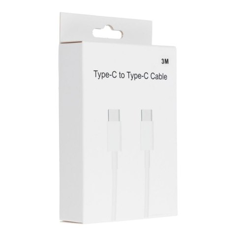 Kabel Typ C do Typ C PD QC3.0 3A 30W HD26 BOX 3 m biały Kabel Typ C do Typ C PD QC3.0 3A 30W HD26 BOX 3 m biały