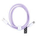 Kabel Typ C do Typ C PD QC3.0 3A 60W C263 1 m fioletowy Kabel Typ C do Typ C PD QC3.0 3A 60W C263 1 m fioletowy