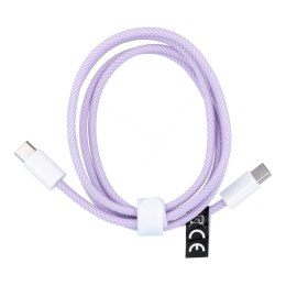 Kabel Typ C do Typ C PD QC3.0 3A 60W C263 1 m fioletowy