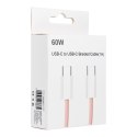 Kabel Typ C do Typ C PD QC3.0 3A 60W C263 1 m różowy Kabel Typ C do Typ C PD QC3.0 3A 60W C263 1 m różowy