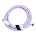 Kabel Typ C do Typ C PD QC3.0 3A 60W C263 2 m fioletowy Kabel Typ C do Typ C PD QC3.0 3A 60W C263 2 m fioletowy