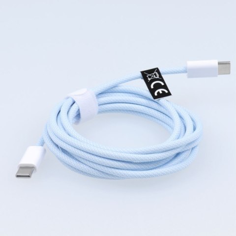 Kabel Typ C do Typ C PD QC3.0 3A 60W C263 2 m niebieski Kabel Typ C do Typ C PD QC3.0 3A 60W C263 2 m niebieski