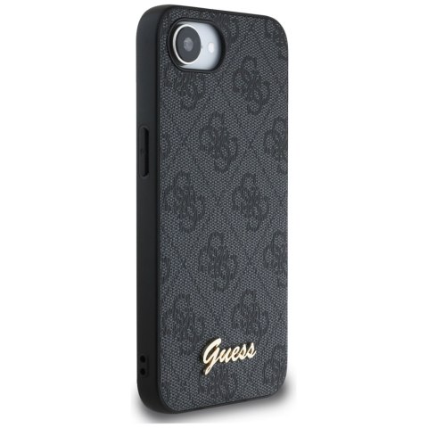 Guess Nakładka HC MagSafe 4G PU Script Logo do iPhone 16e Czarna Guess Nakładka HC MagSafe 4G PU Script Logo do iPhone 16e Czarna