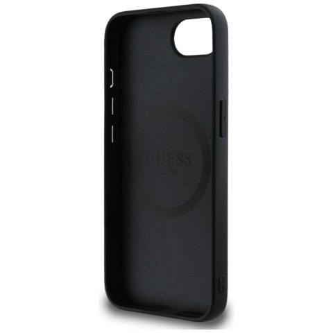 Guess Nakładka HC MagSafe 4G PU Script Logo do iPhone 16e Czarna Guess Nakładka HC MagSafe 4G PU Script Logo do iPhone 16e Czarna