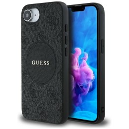 Guess Nakładka HC MagSafe PU 4G Circle with Classic Logo do iPhone 16e Czarna