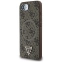 Guess Nakładka HC MagSafe PU 4G Ring Triangle Logo do iPhone 16e Brązowa Guess Nakładka HC MagSafe PU 4G Ring Triangle Logo do iPhone 16e Brązowa