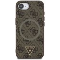 Guess Nakładka HC MagSafe PU 4G Ring Triangle Logo do iPhone 16e Brązowa Guess Nakładka HC MagSafe PU 4G Ring Triangle Logo do iPhone 16e Brązowa