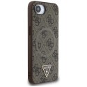 Guess Nakładka HC MagSafe PU 4G Ring Triangle Logo do iPhone 16e Brązowa Guess Nakładka HC MagSafe PU 4G Ring Triangle Logo do iPhone 16e Brązowa