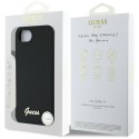 Guess Nakładka HC Silicone Script Metal Logo do iPhone 16e Czarna Guess Nakładka HC Silicone Script Metal Logo do iPhone 16e Czarna