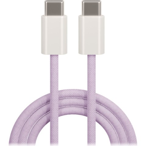 Maxlife kabel MXUC-06 USB-C - USB-C 1,0 m 20W fioletowy nylonowy Maxlife kabel MXUC-06 USB-C - USB-C 1,0 m 20W fioletowy nylonowy
